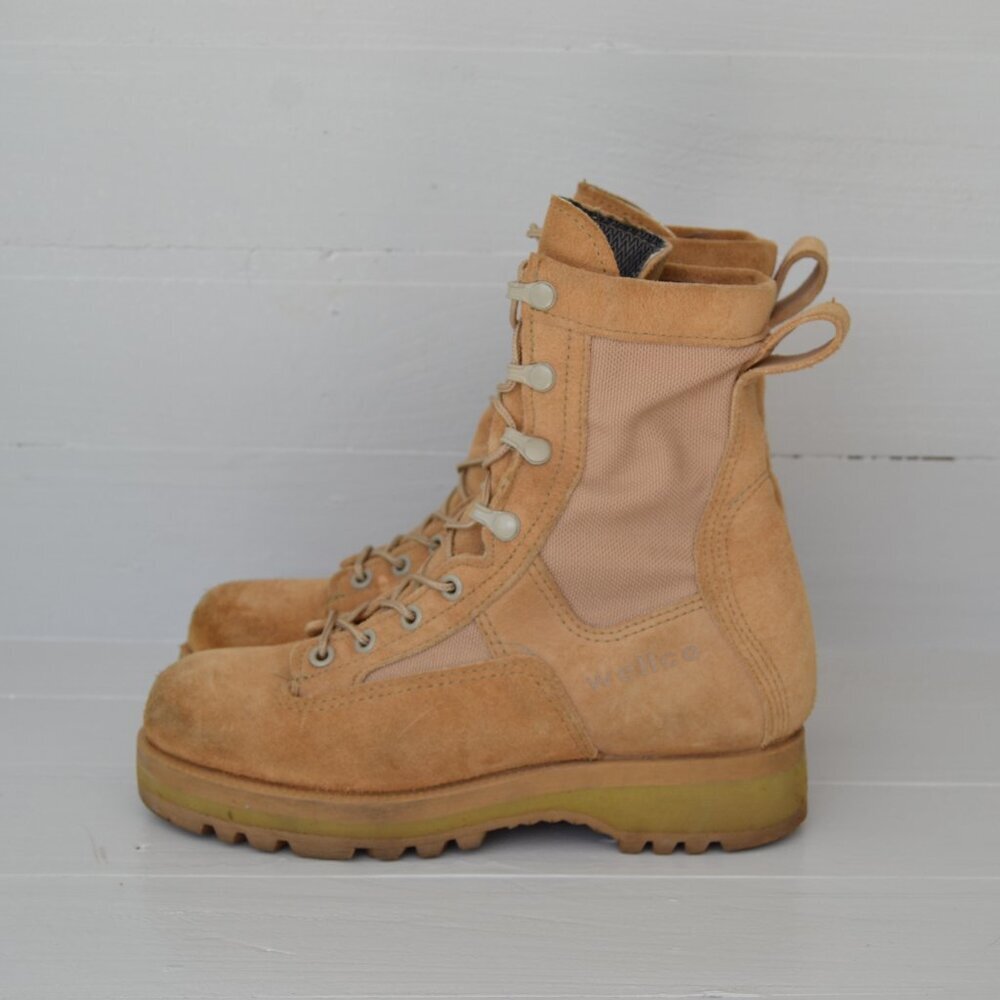 Vibram Gortex Beige Military US Army Flight Combat Boots Men's 4.5 R 03-D-0320
